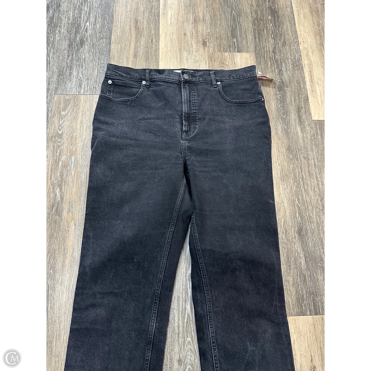 Jeans Straight By Everlane In Black Denim, Size: 14