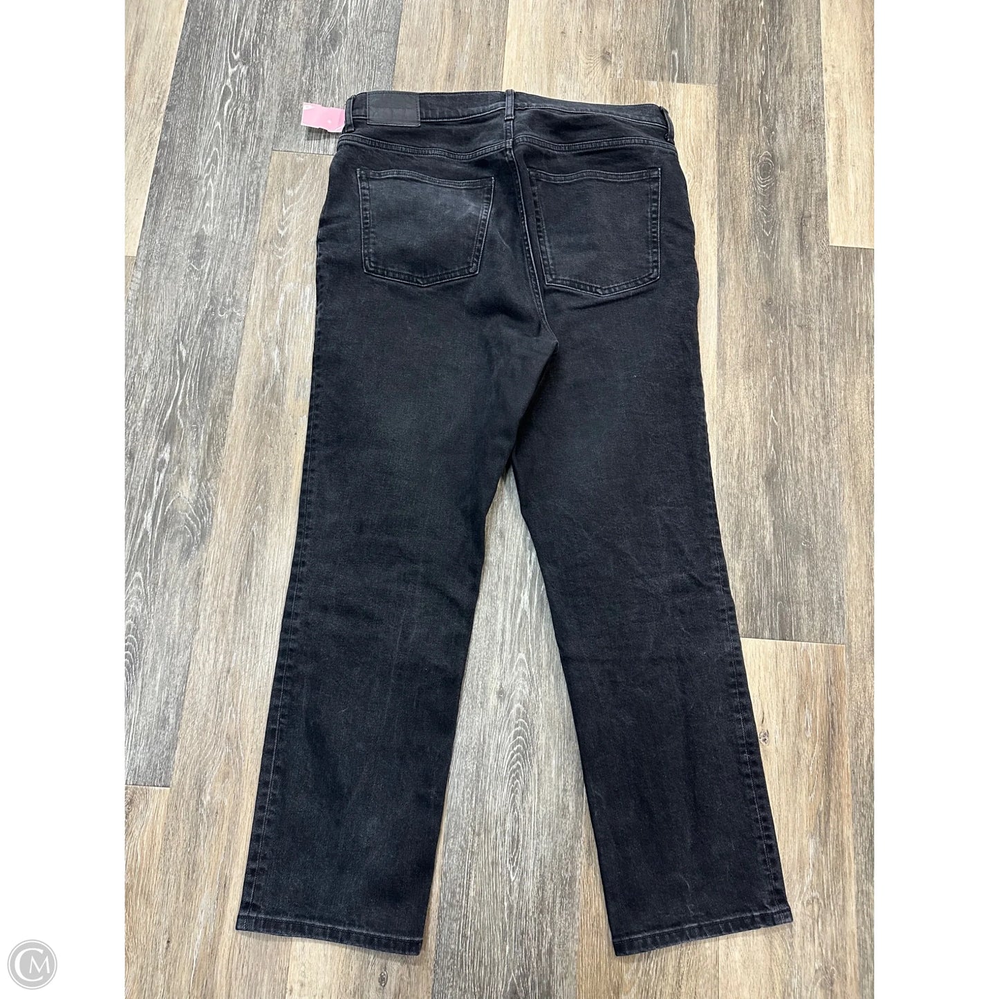 Jeans Straight By Everlane In Black Denim, Size: 14