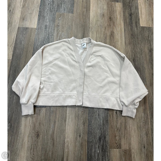 Athletic Sweatshirt Collar By Nike Apparel In Cream, Size: L