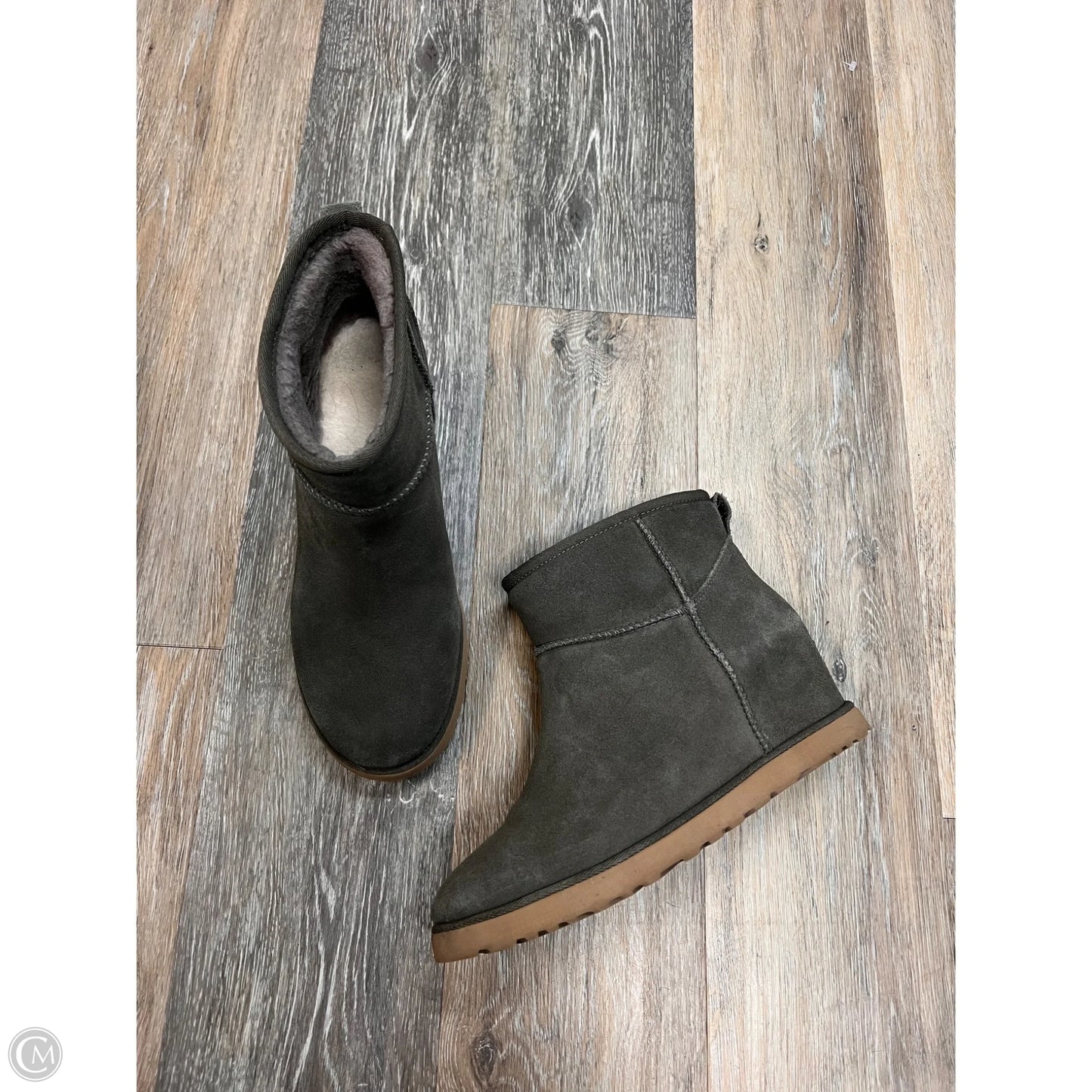 Boots Designer By Ugg In Grey, Size: 10