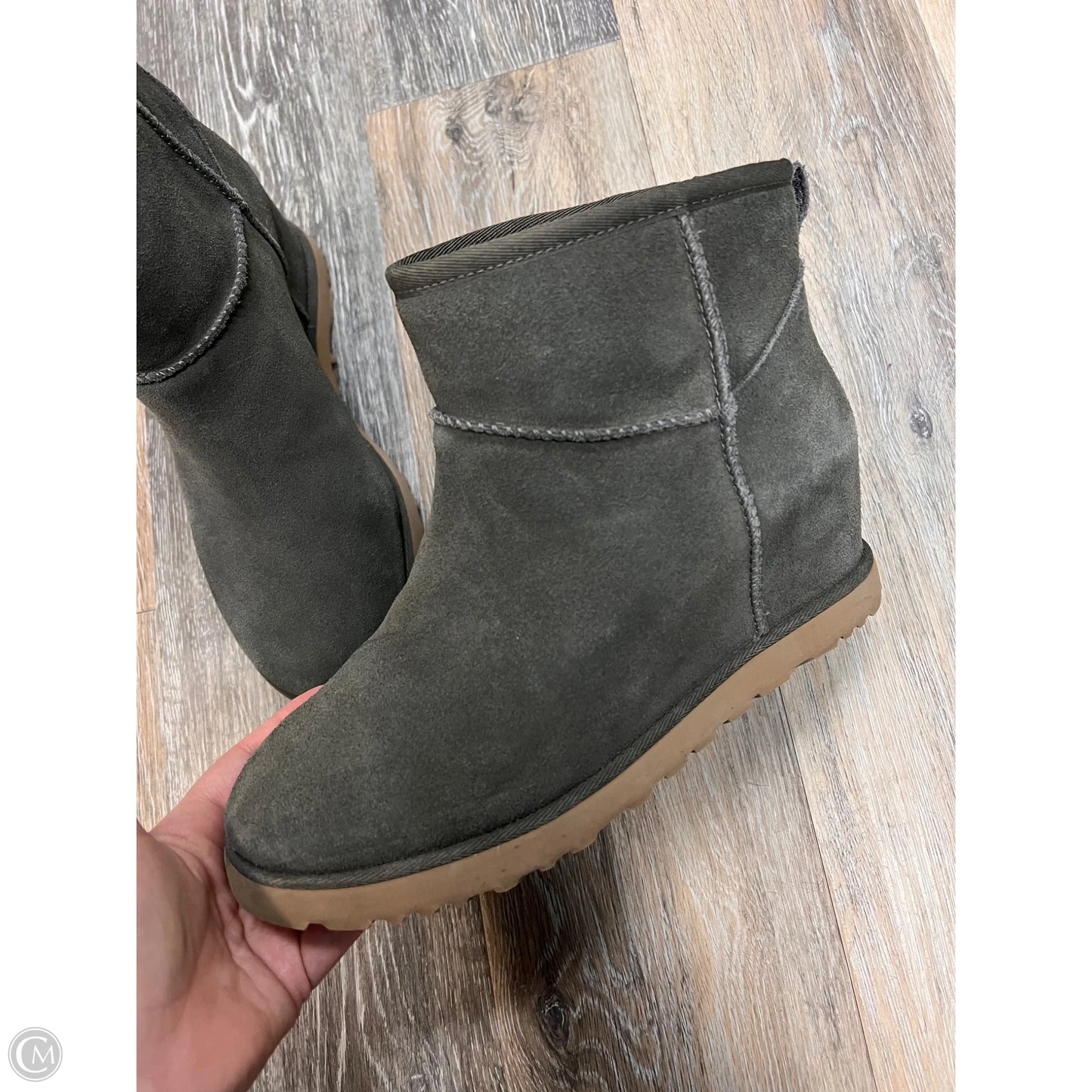 Boots Designer By Ugg In Grey, Size: 10