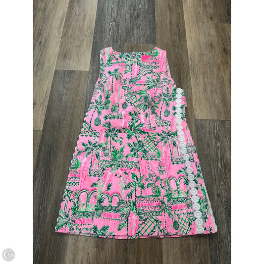 Dress Designer By Lilly Pulitzer In Green & Pink, Size: 8