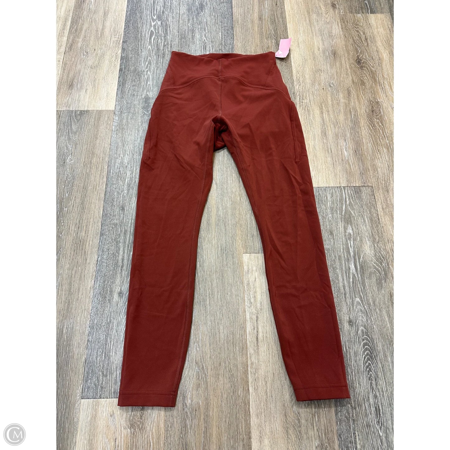 Athletic Leggings By Lululemon In Orange, Size: 4