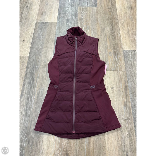 Vest Puffer & Quilted By Lululemon In Maroon, Size: 2