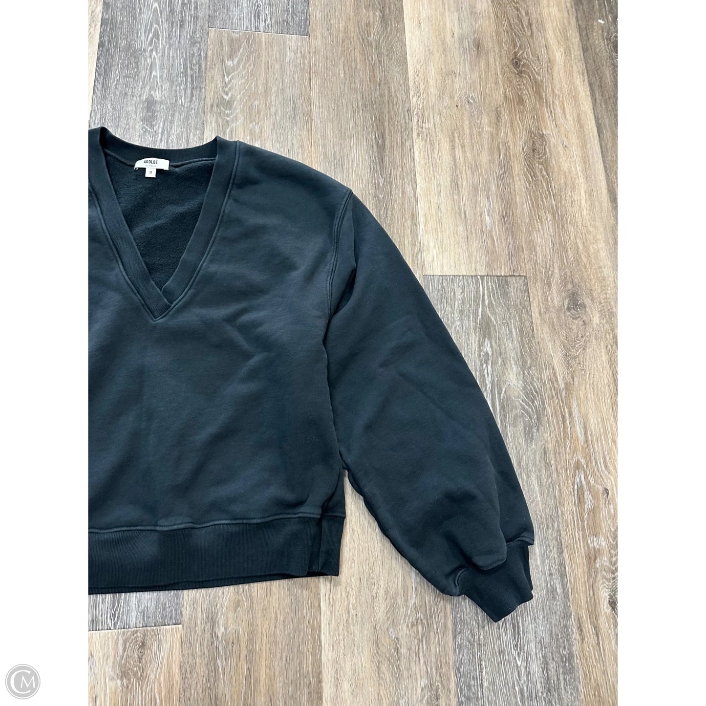 Sweatshirt Collar By Agolde In Black, Size: M