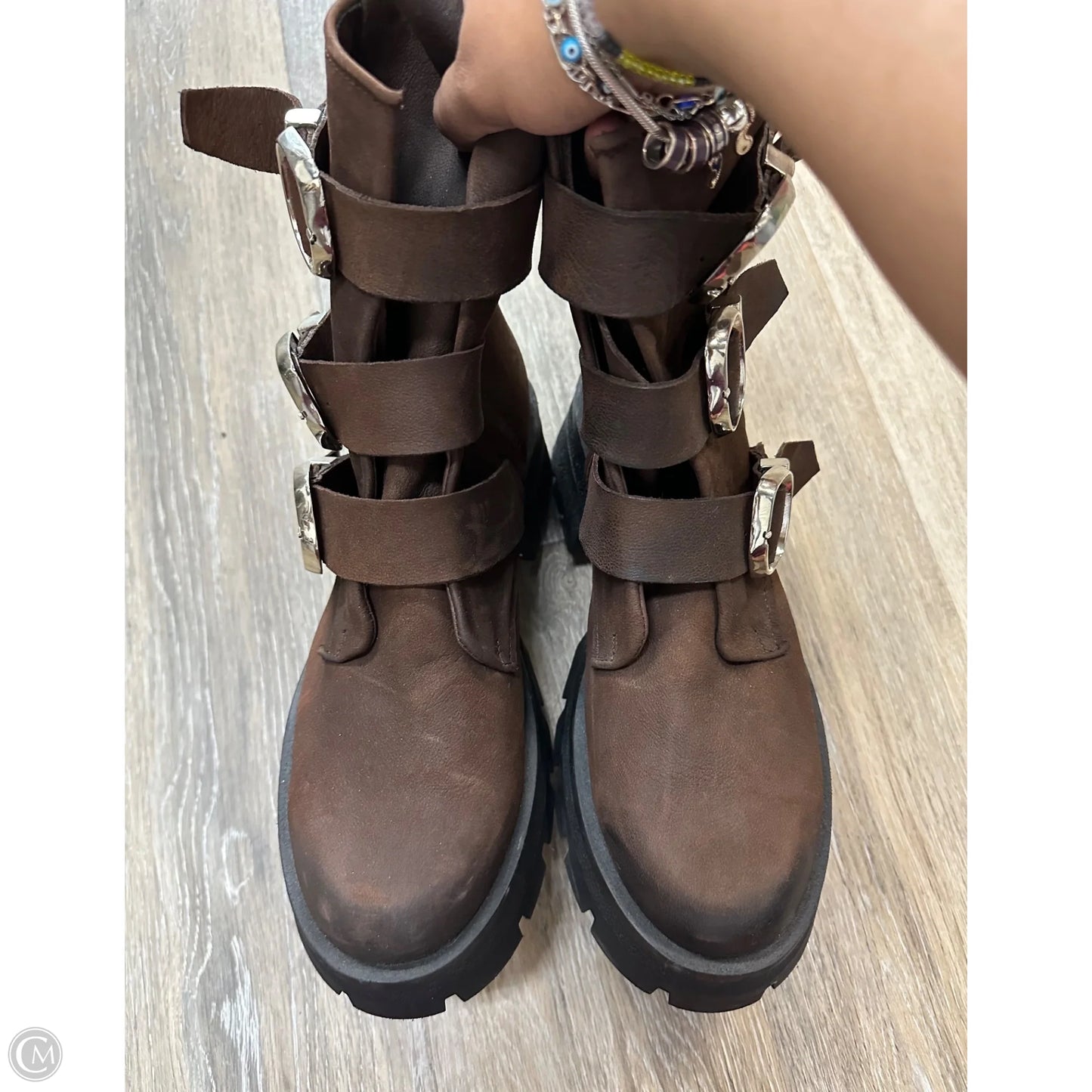 Boots Ankle Flats By Steve Madden In Brown, Size: 11