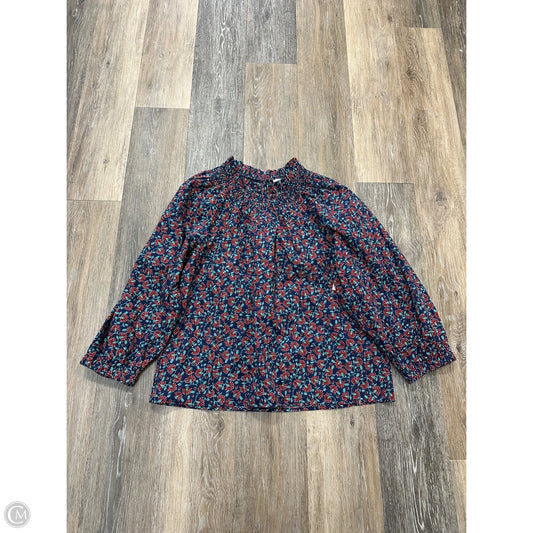 Blouse Long Sleeve By J. Crew In Multi-colored, Size: M