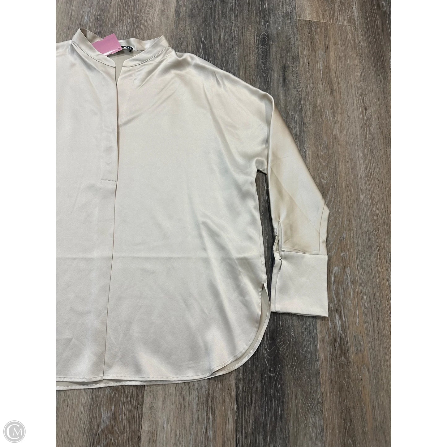 Blouse Long Sleeve By Diomi In Gold, Size: M