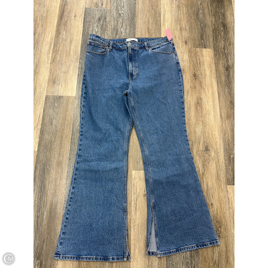 Jeans Flared By Abercrombie And Fitch In Blue Denim, Size: 16