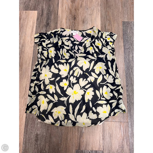 Blouse Short Sleeve By Velvet By Graham & Spencer In Floral Print, Size: L