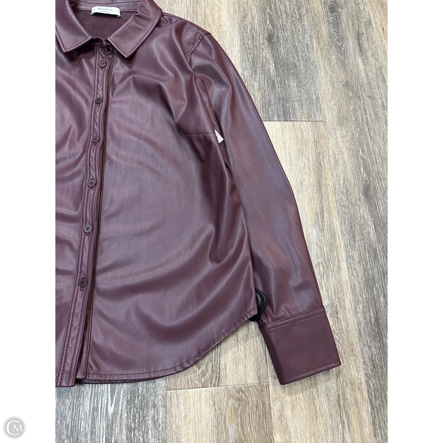 Jacket Shirt By Bailey 44 In Purple, Size: L