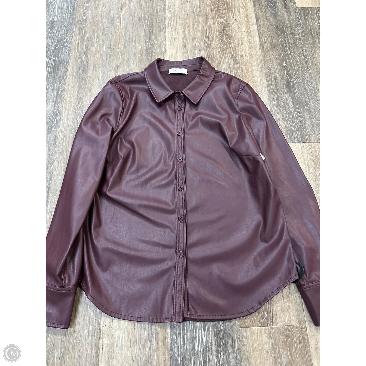 Jacket Shirt By Bailey 44 In Purple, Size: L