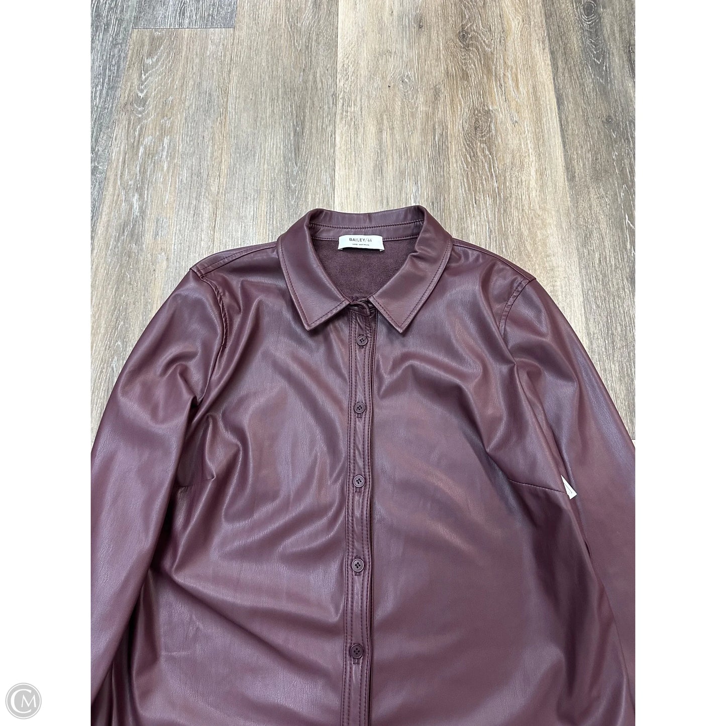 Jacket Shirt By Bailey 44 In Purple, Size: L