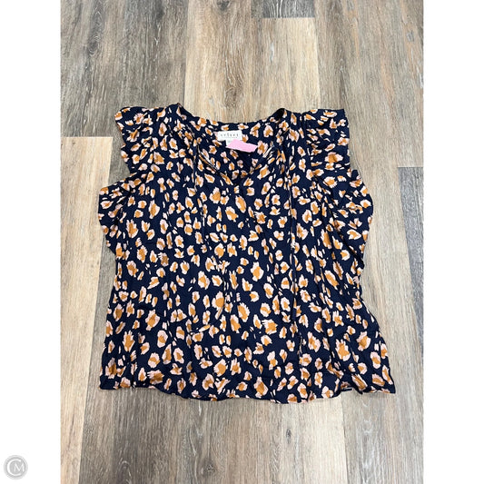 Blouse Short Sleeve By Velvet By Graham & Spencer In Animal Print, Size: L