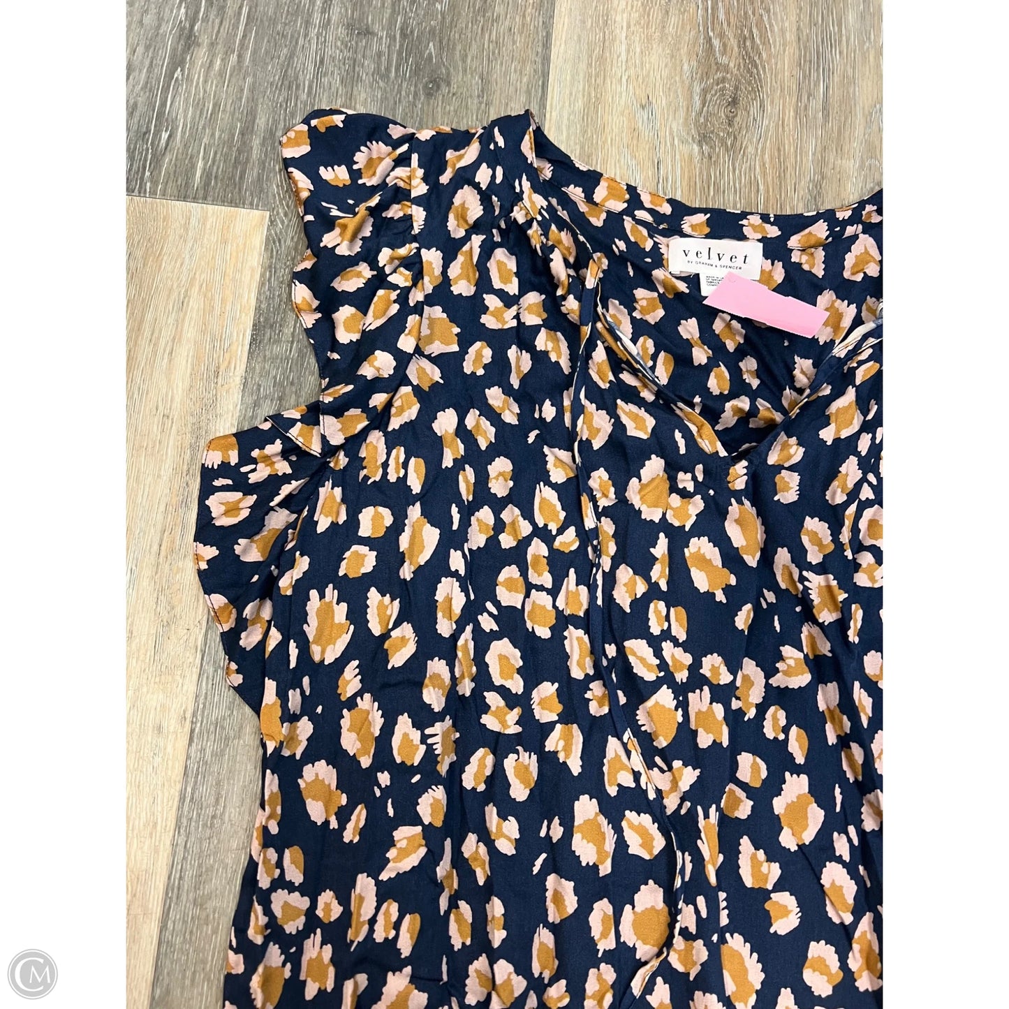 Blouse Short Sleeve By Velvet By Graham & Spencer In Animal Print, Size: L