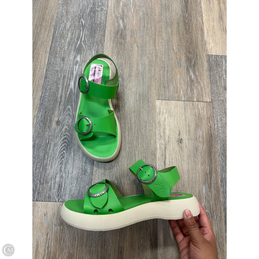 Sandals Flats By Fly London In Green, Size: 8.5