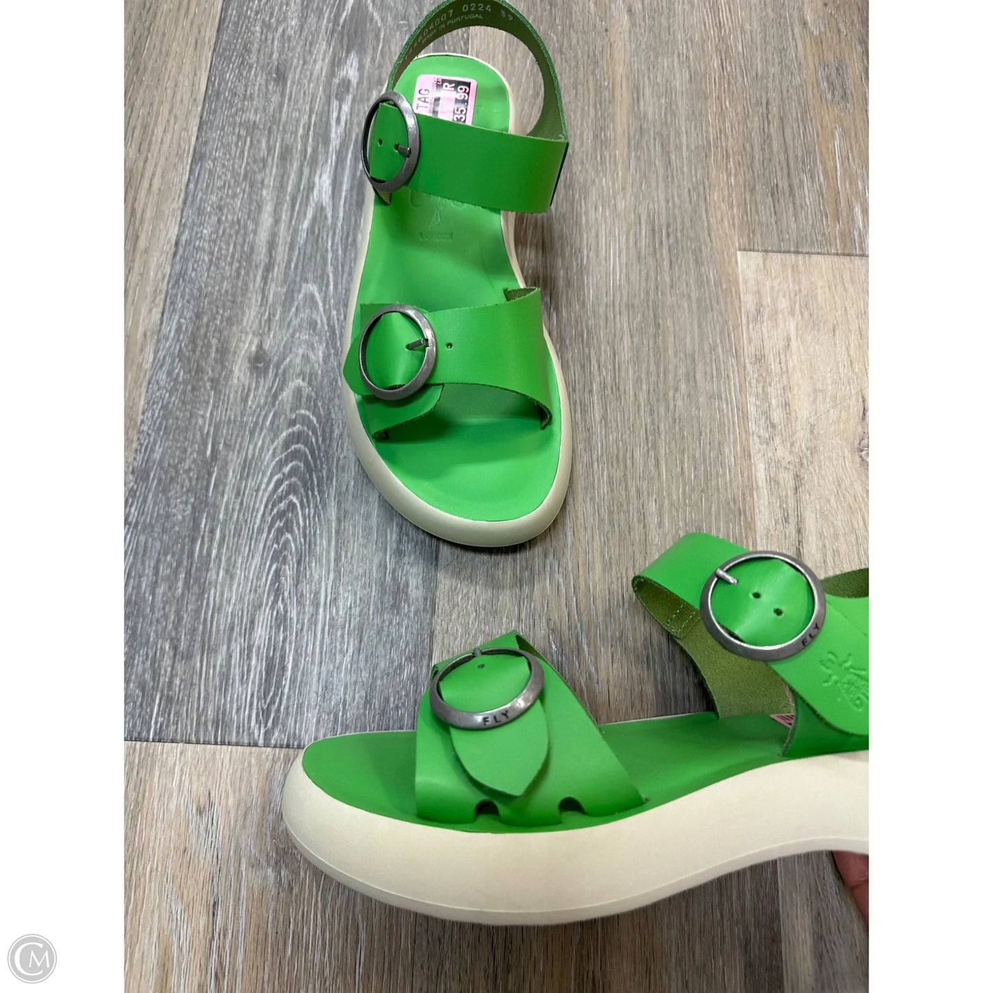 Sandals Flats By Fly London In Green, Size: 8.5