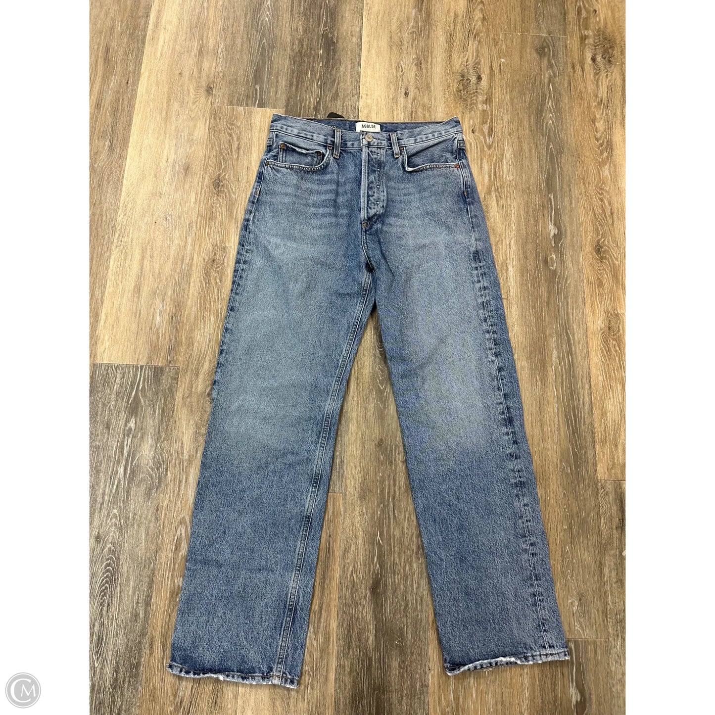 Jeans Straight By Agolde In Blue Denim, Size: 2/26
