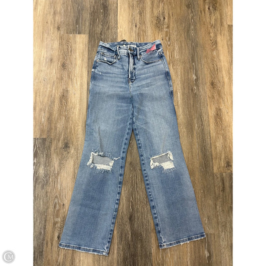 Jeans Straight By Good American In Blue Denim, Size: 6