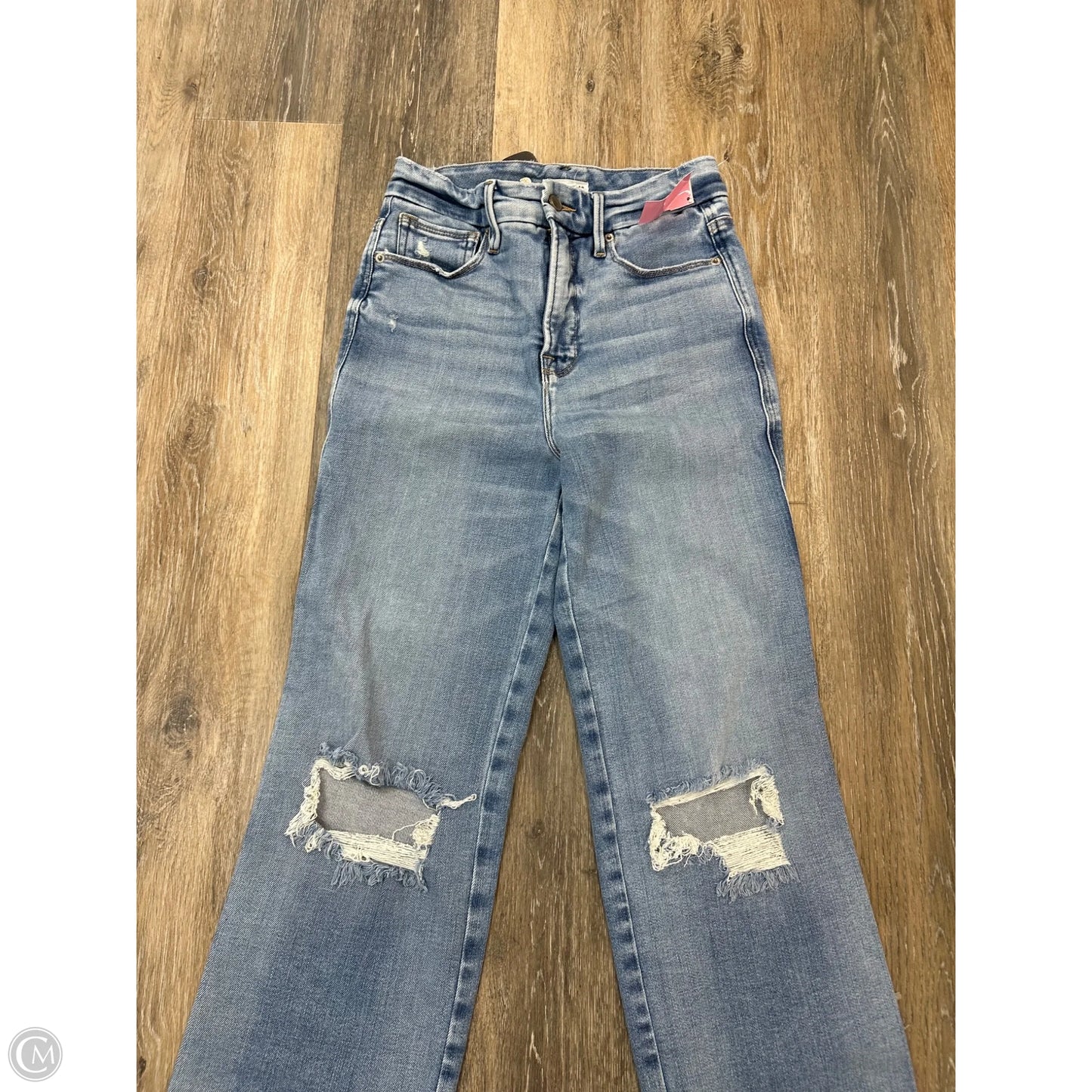 Jeans Straight By Good American In Blue Denim, Size: 6