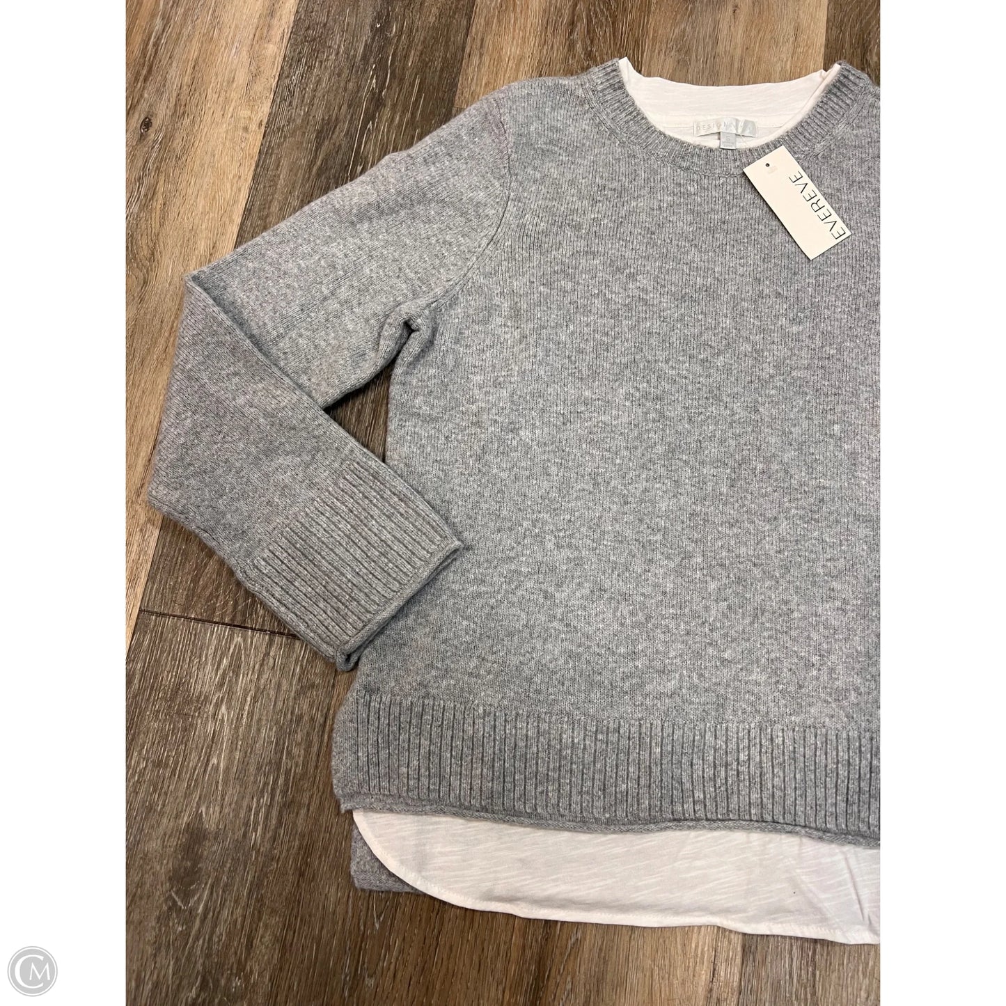 Sweater By Design History In Grey, Size: S