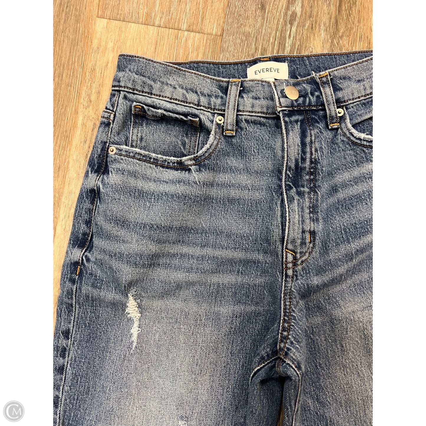 Jeans Straight By Evereve In Blue Denim, Size: 6/28
