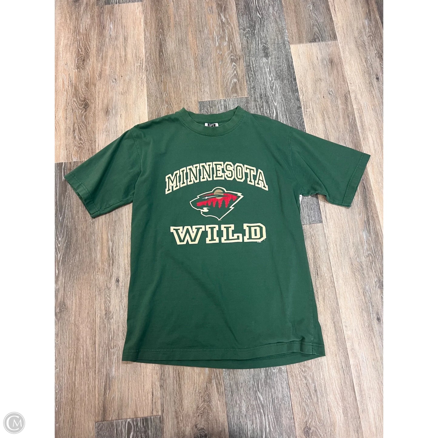 Athletic Top Short Sleeve By Nhl In Green, Size: M