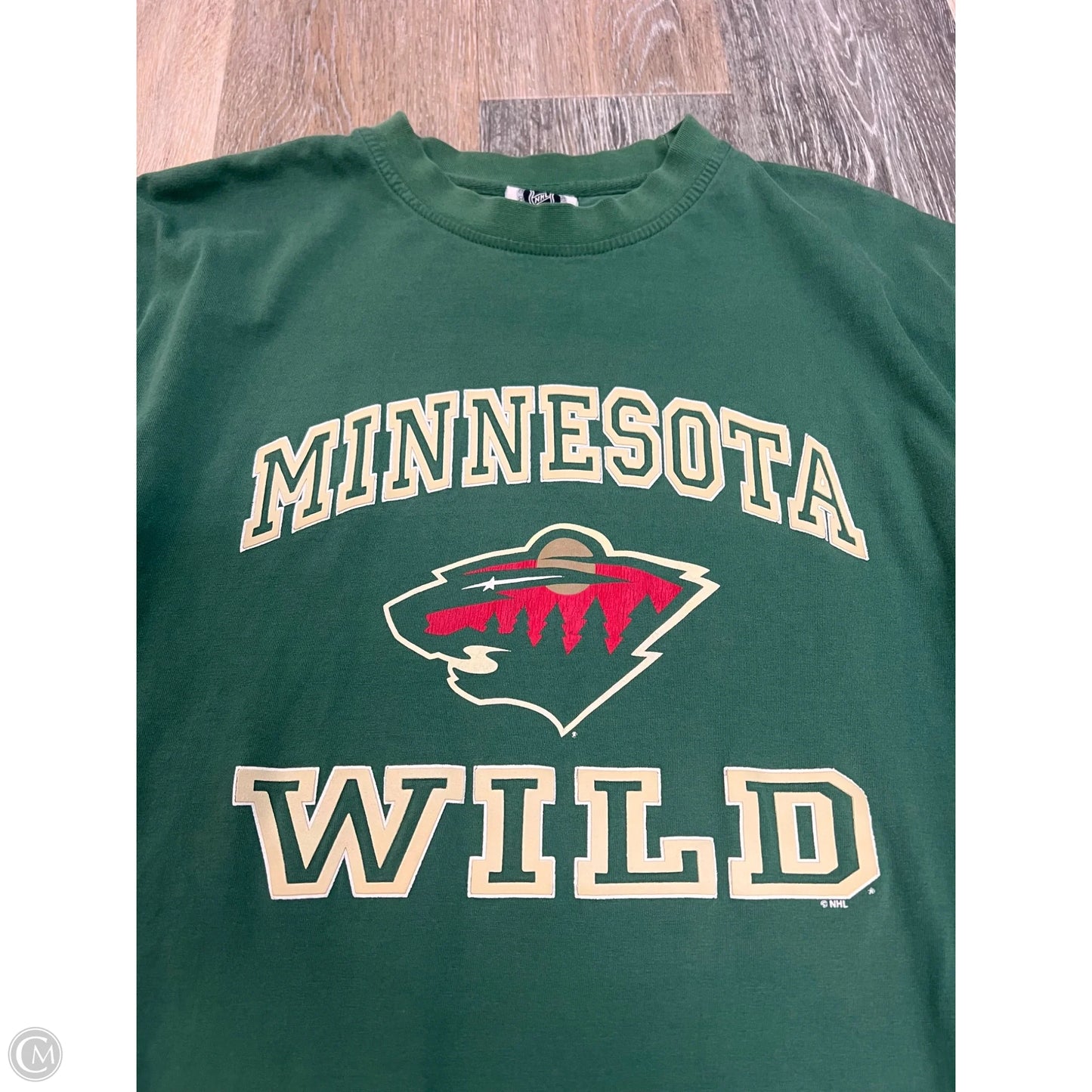 Athletic Top Short Sleeve By Nhl In Green, Size: M