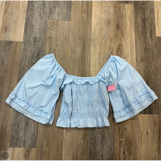 Blouse Long Sleeve By Free People In Blue, Size: M