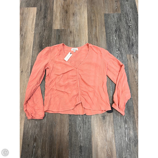 Blouse Long Sleeve By Cloth & Stone In Coral, Size: M