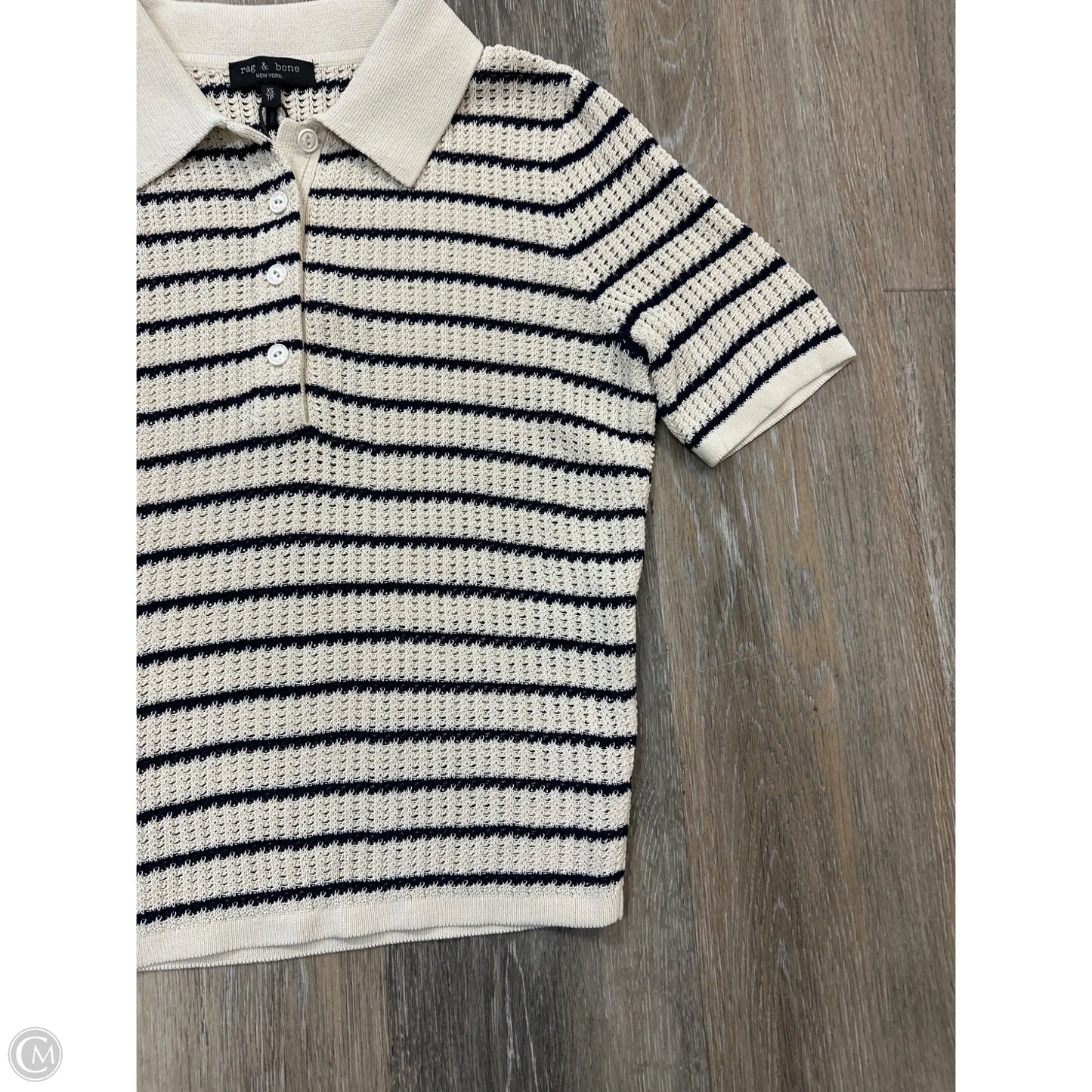 Sweater Short Sleeve By Rag And Bone In Striped Pattern, Size: Xs