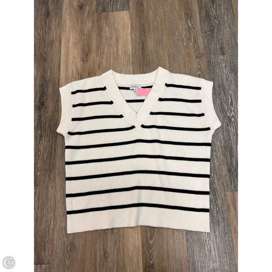 Sweater Short Sleeve By Evereve In Striped Pattern, Size: Xl