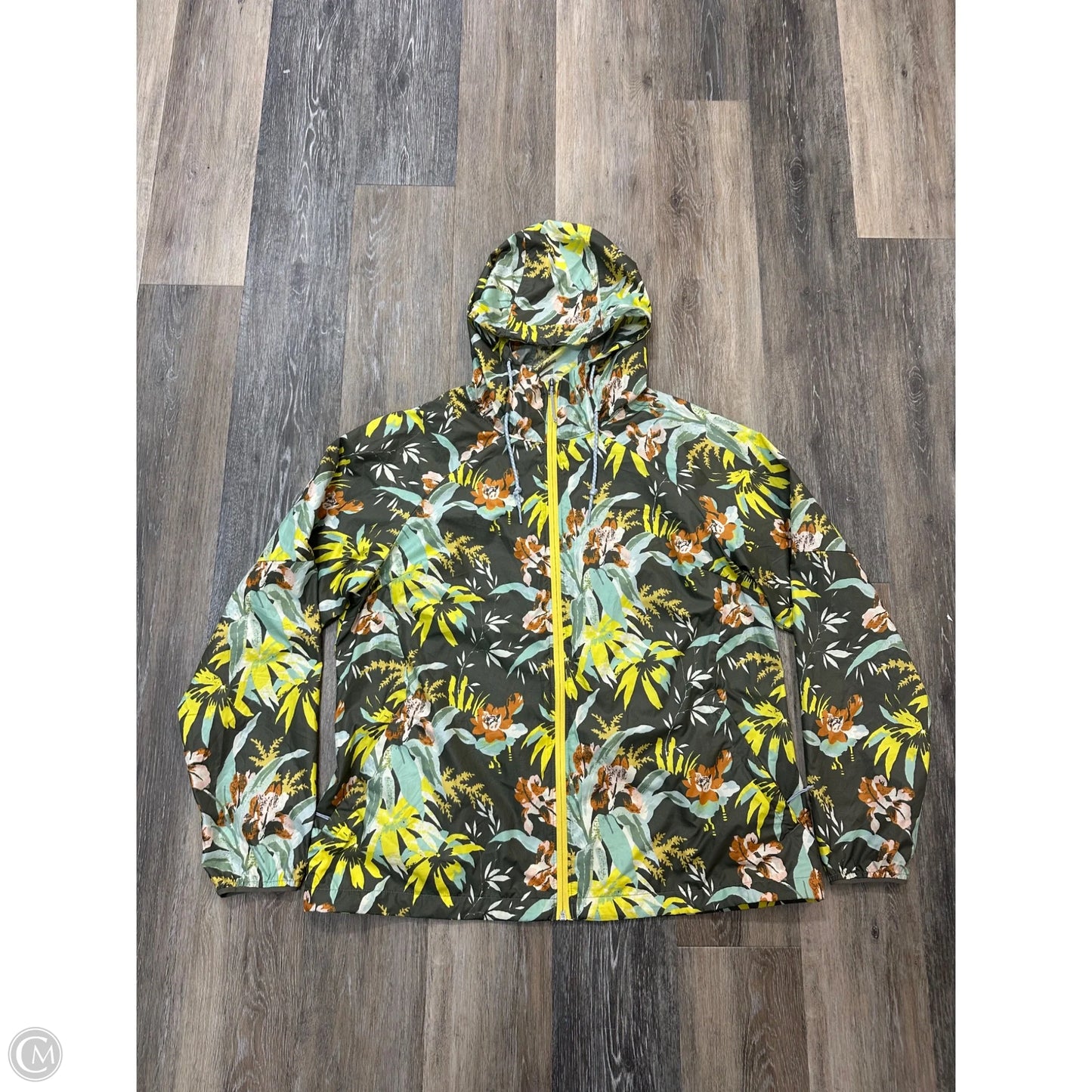 Jacket Windbreaker By Columbia In Green, Size: Xl