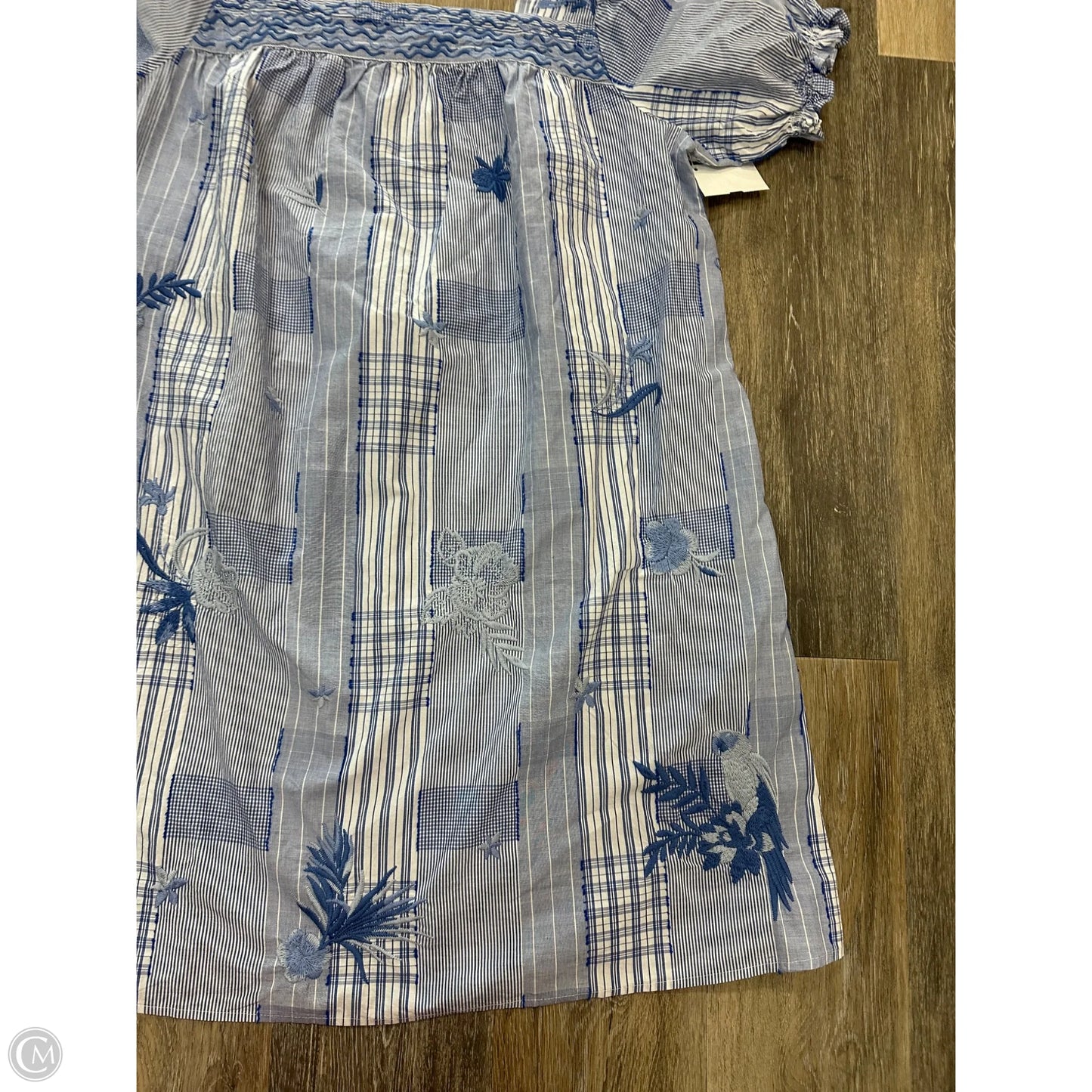 Dress Designer By Johnny Was In Blue, Size: M