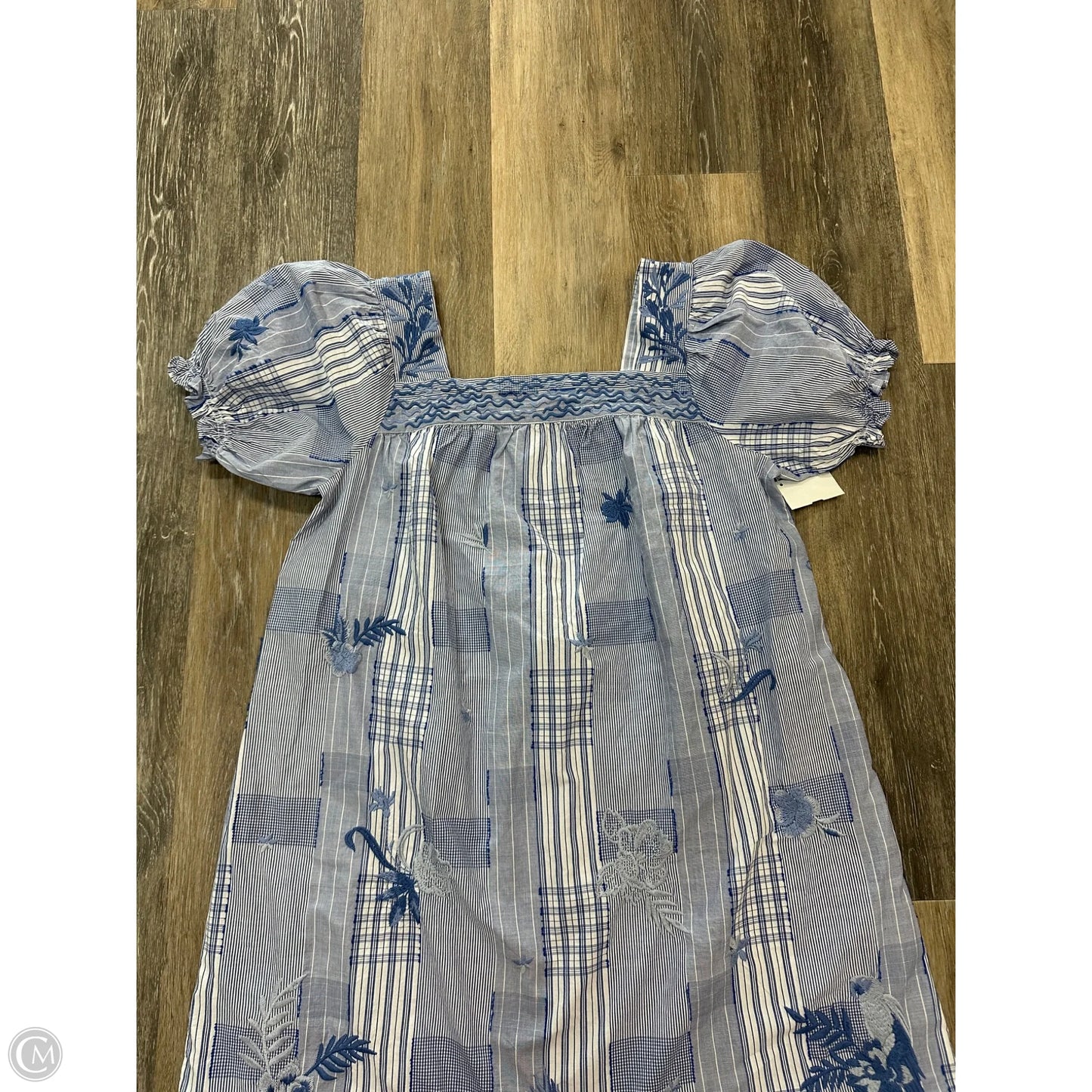 Dress Designer By Johnny Was In Blue, Size: M