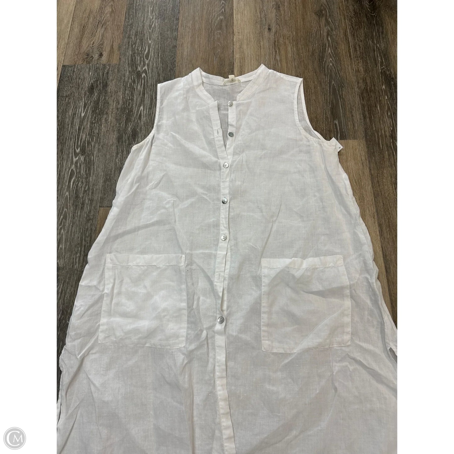 Dress Casual Midi By Eileen Fisher In White, Size: M