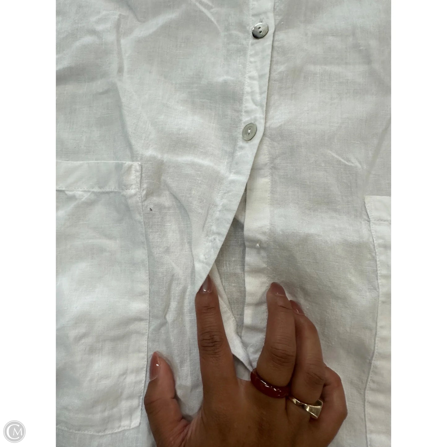 Dress Casual Midi By Eileen Fisher In White, Size: M