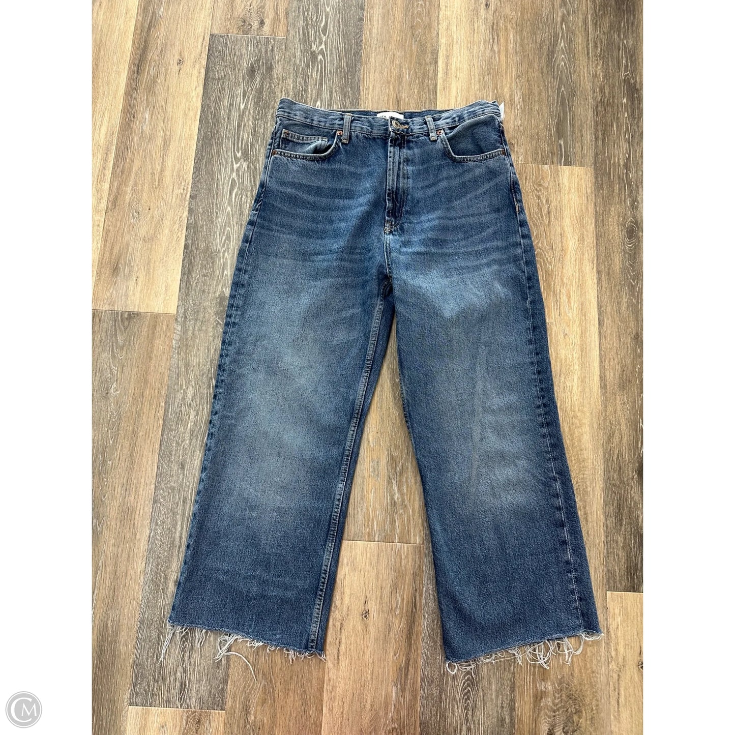 Jeans Wide Leg By Zara In Blue Denim, Size: 10