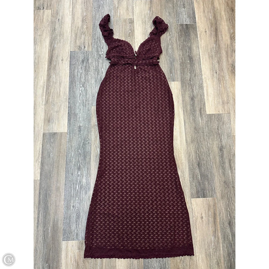 Dress Party Long By Meshki In Maroon, Size: Xl