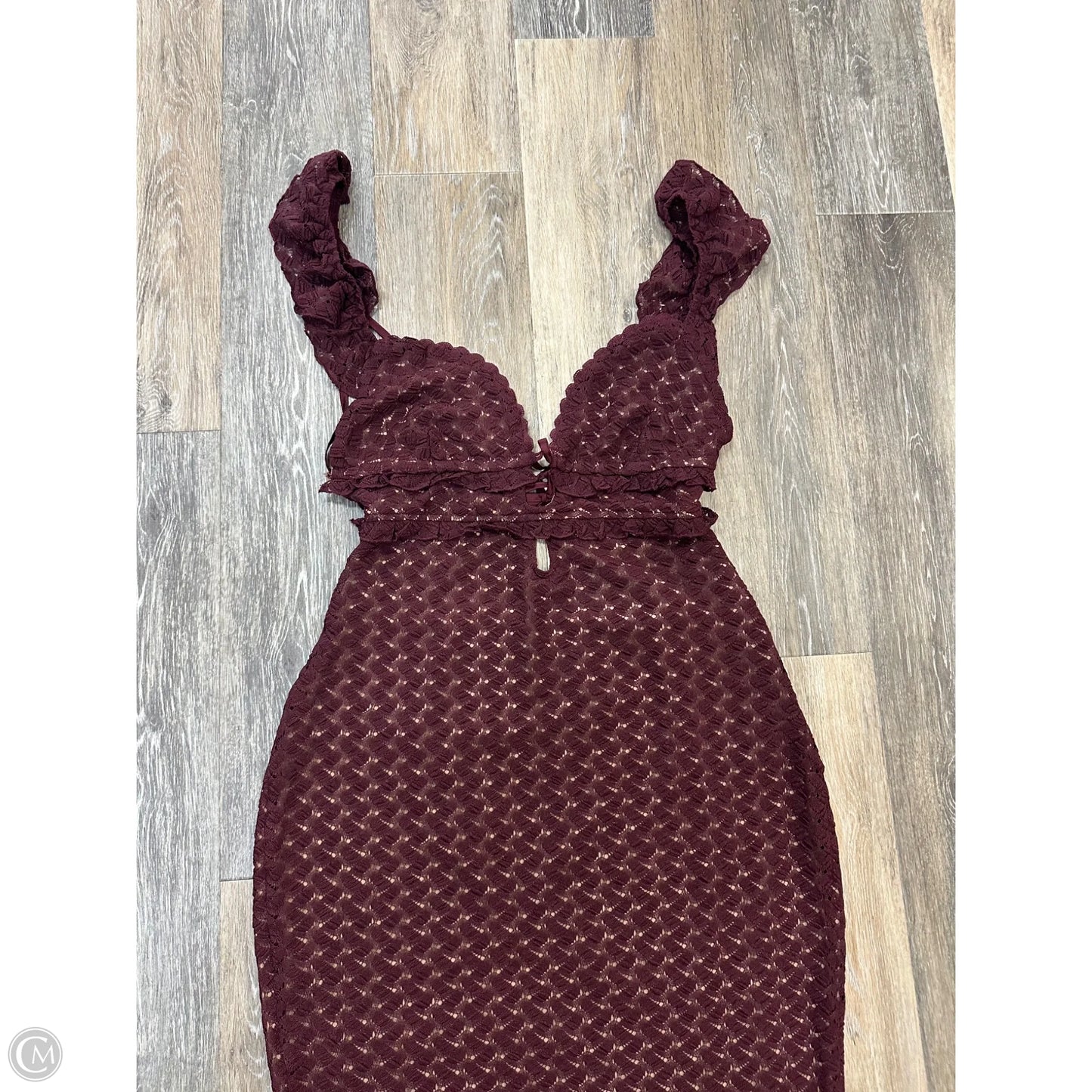 Dress Party Long By Meshki In Maroon, Size: Xl