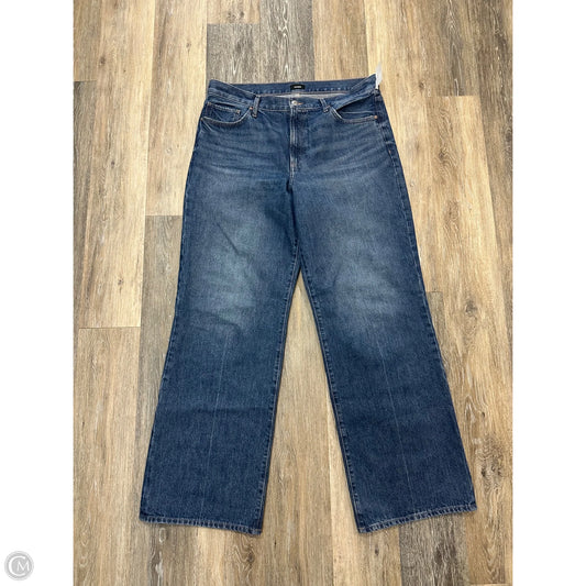 Jeans Wide Leg By Express In Blue Denim, Size: 14