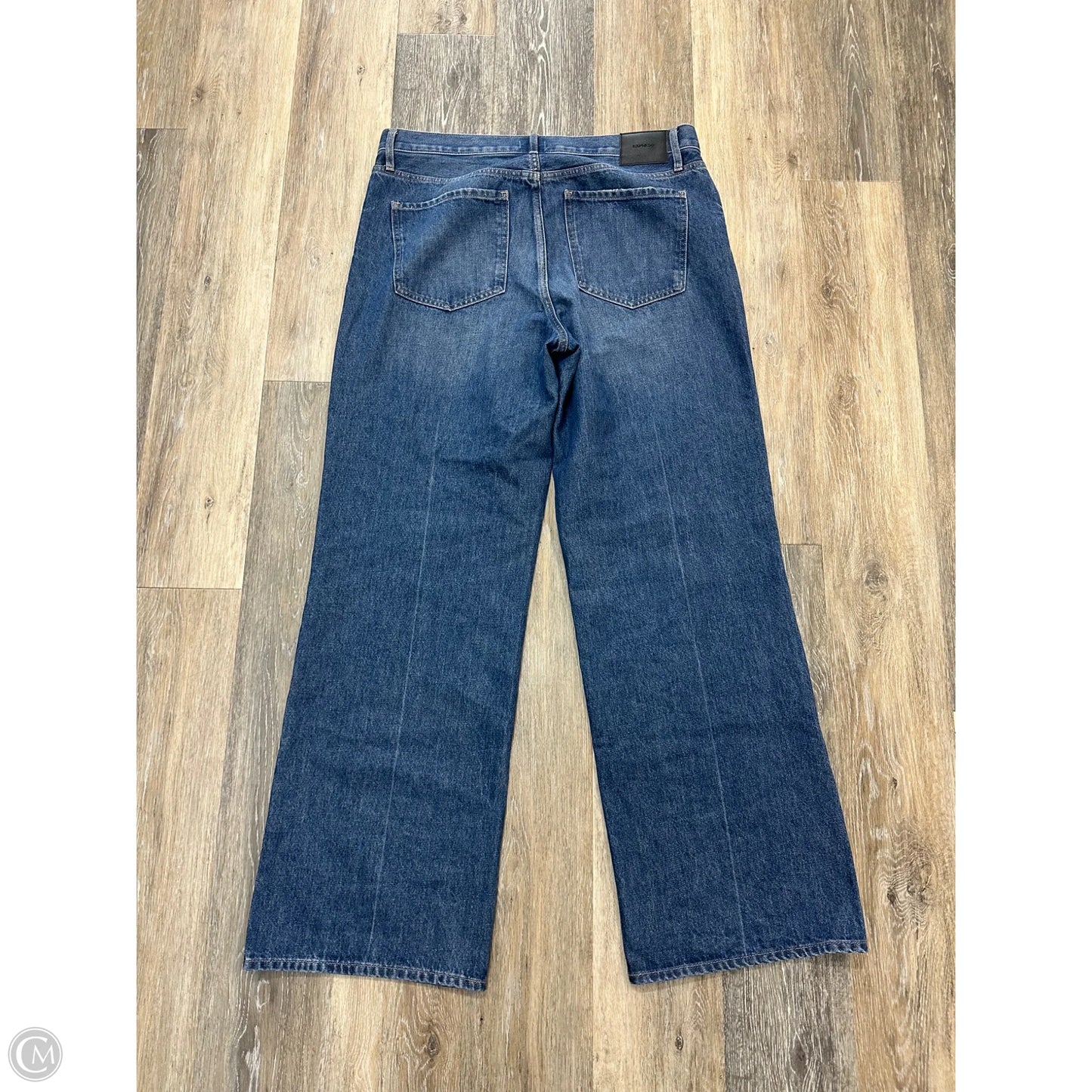 Jeans Wide Leg By Express In Blue Denim, Size: 14