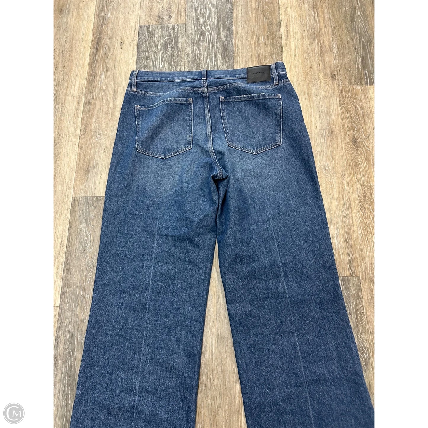 Jeans Wide Leg By Express In Blue Denim, Size: 14
