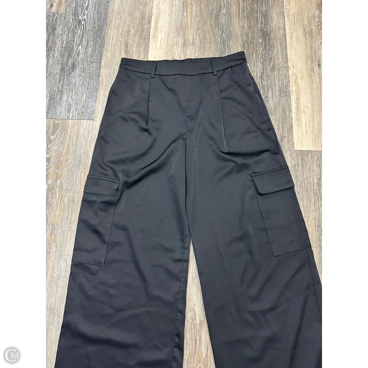 Pants Wide Leg By Sans Souci In Black & Blue, Size: L