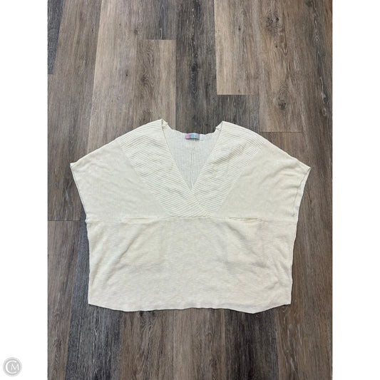 Sweater Short Sleeve By Free People In Cream, Size: M