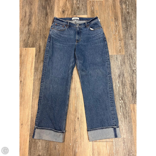 Jeans Wide Leg By Abercrombie And Fitch In Blue Denim, Size: 6/28