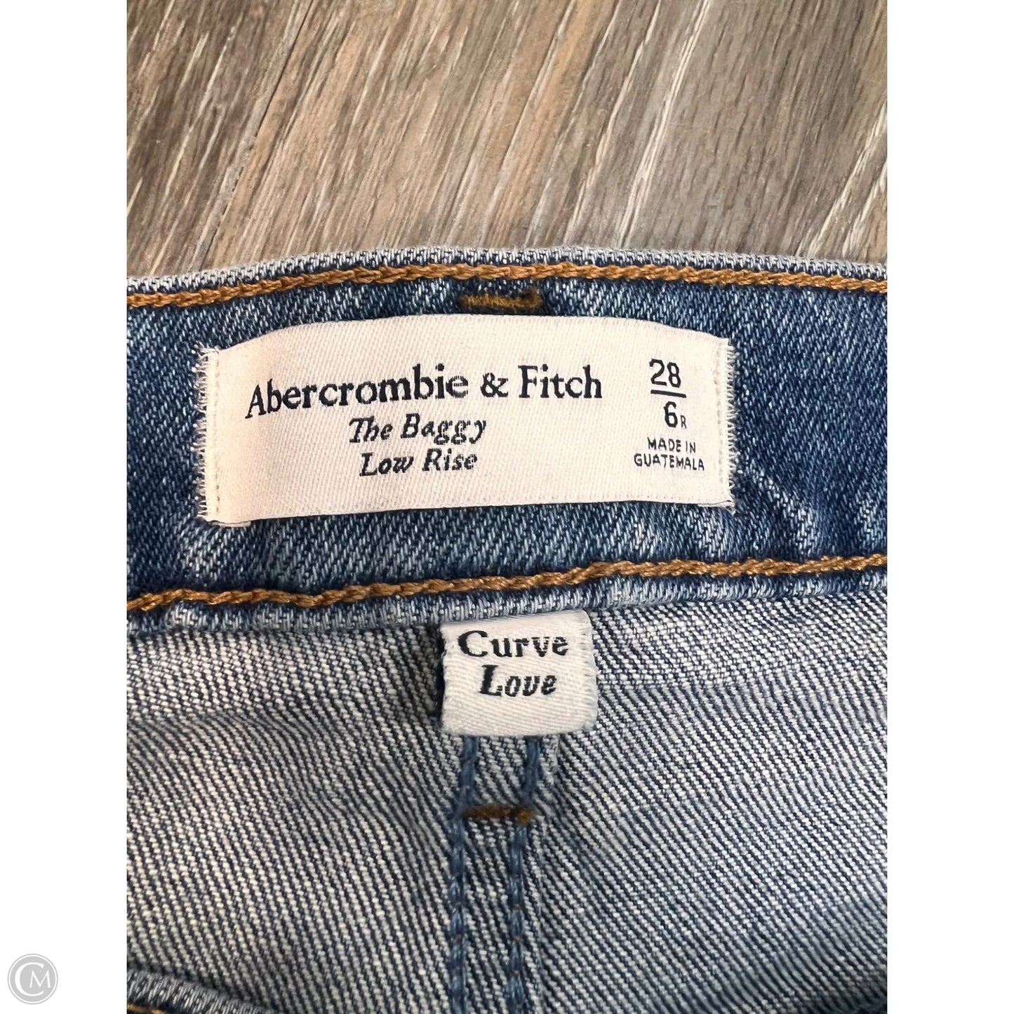 Jeans Wide Leg By Abercrombie And Fitch In Blue Denim, Size: 6/28