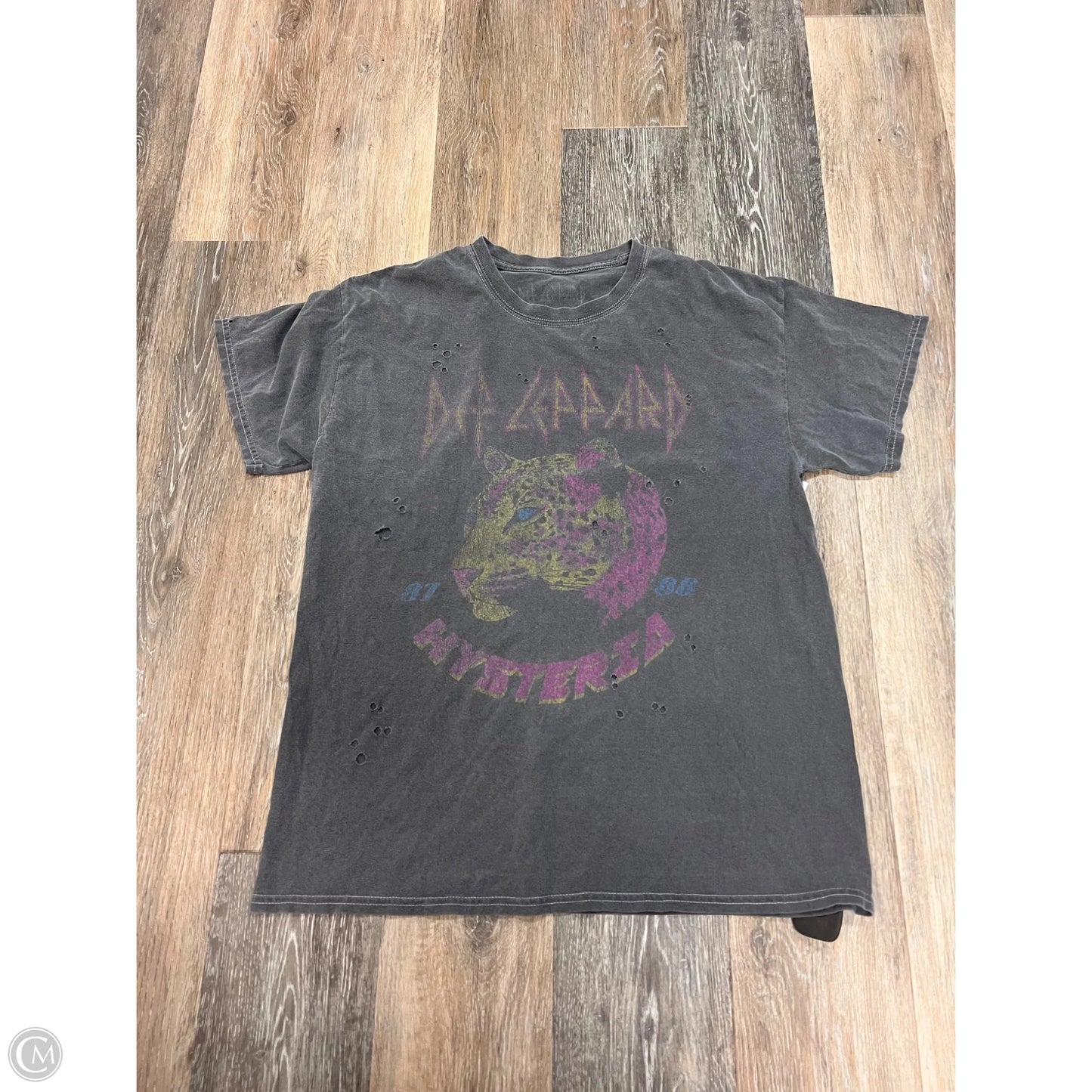 Top Short Sleeve By Goodie Two Sleeve In Grey, Size: M/L