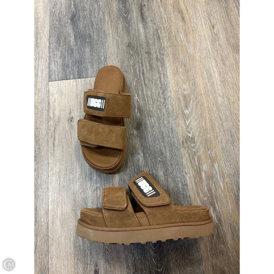 Sandals Designer By Ugg In Brown, Size: 6