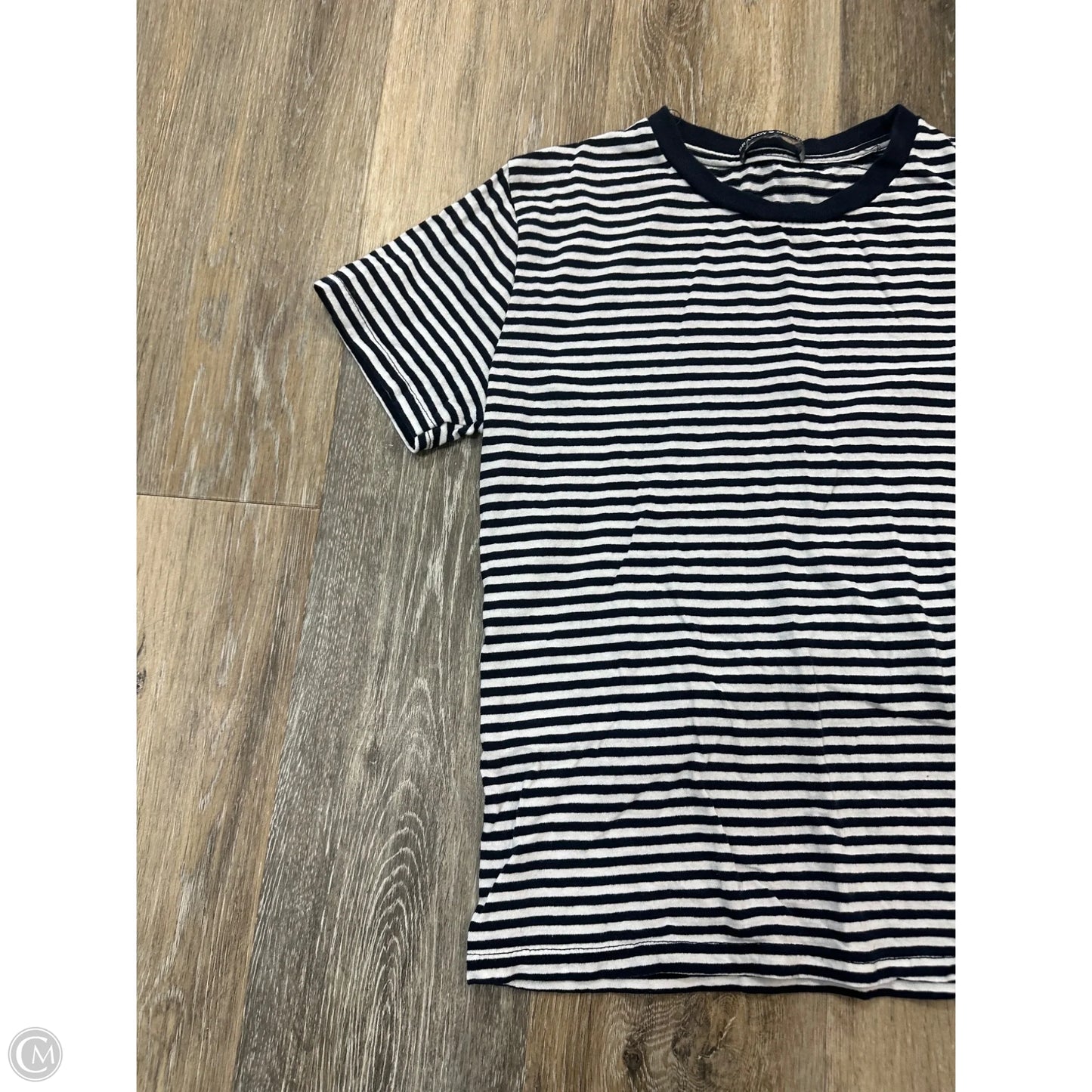 Top Short Sleeve By Brandy Melville In Striped Pattern, Size: S